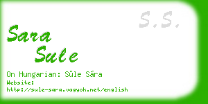 sara sule business card